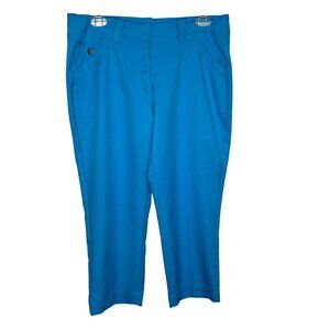 PGA Tour Womens Blue Polyester Capri Golf Pants Size 6 Performance Sportswear
